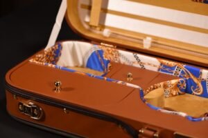Diplomat Special Edition accessory compartments with gold-plated knobs