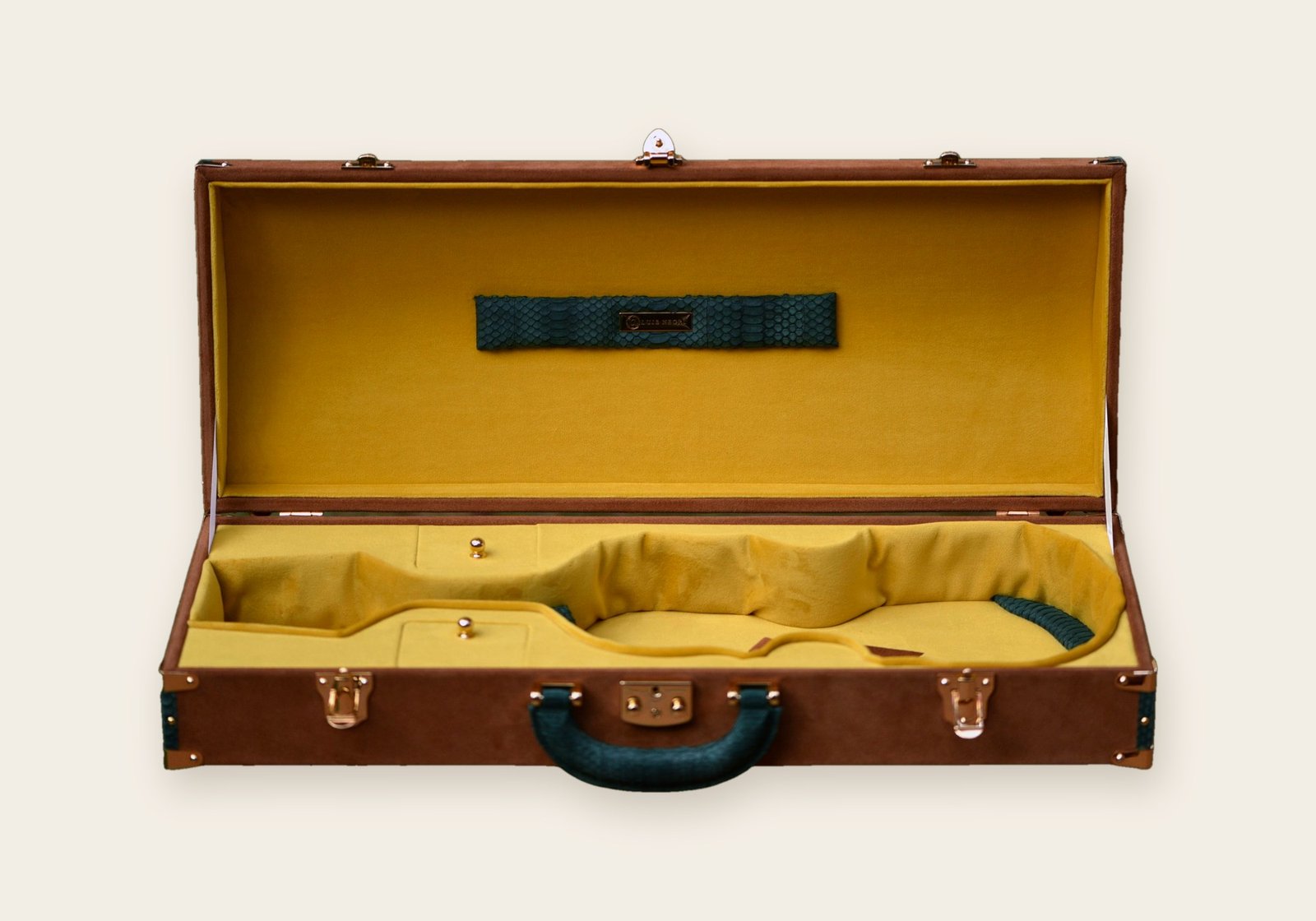 Leather Violin Cases 5 Elite Suede and Python violin case