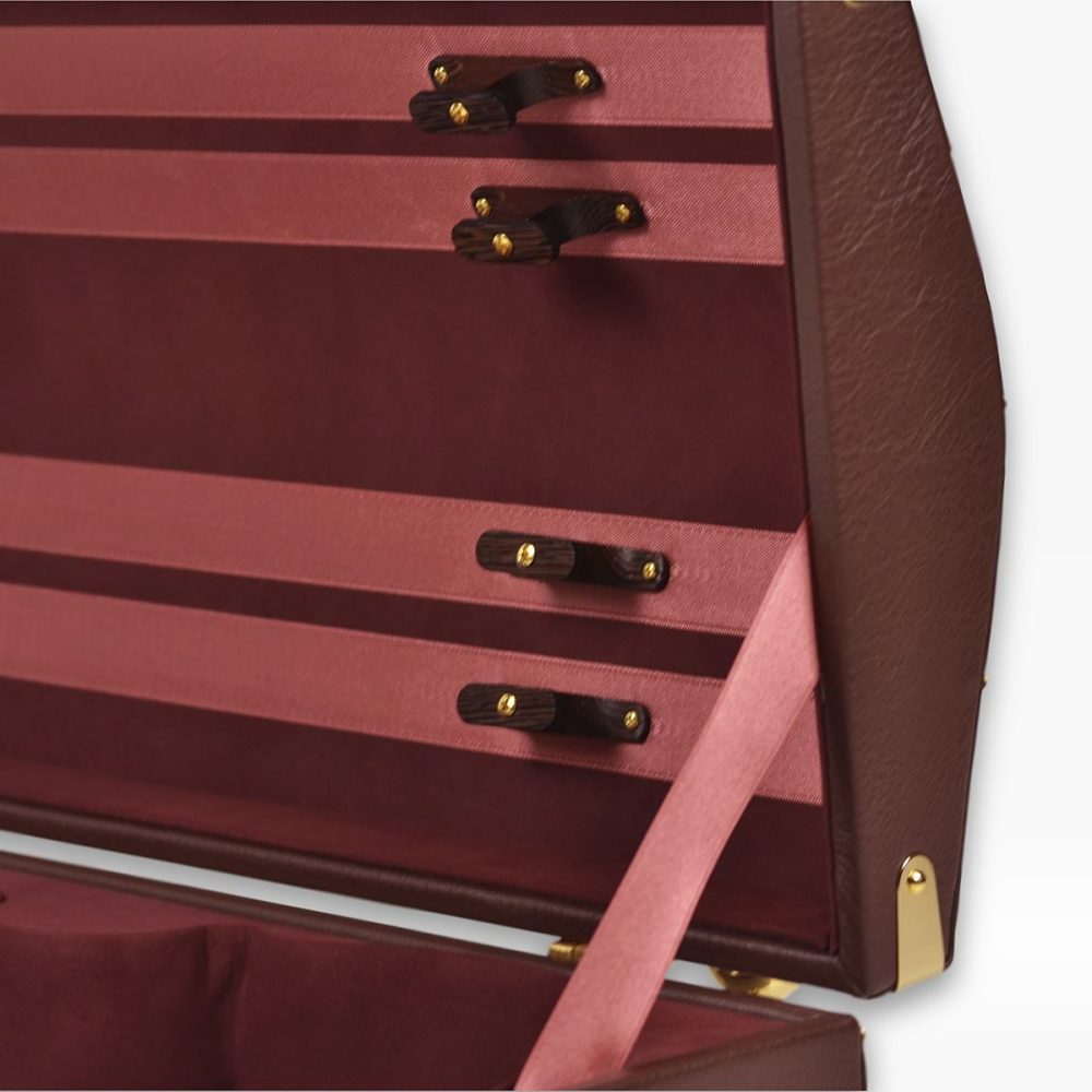Negri Cases Elite Chocolat Brown Leather and Burgundy