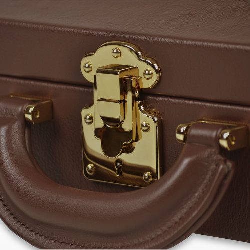 Negri Cases Elite Chocolat Brown Leather and Burgundy