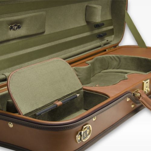 Negri Cases Diplomat Cognac Brown Leather and Olive Green