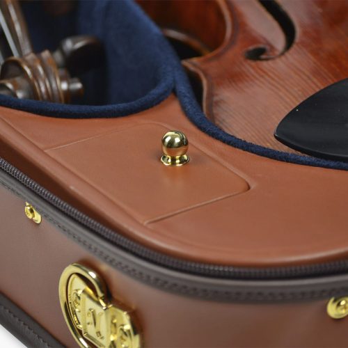 Negri Cases Diplomat Double Cognac Brown Leather and Navy Blue