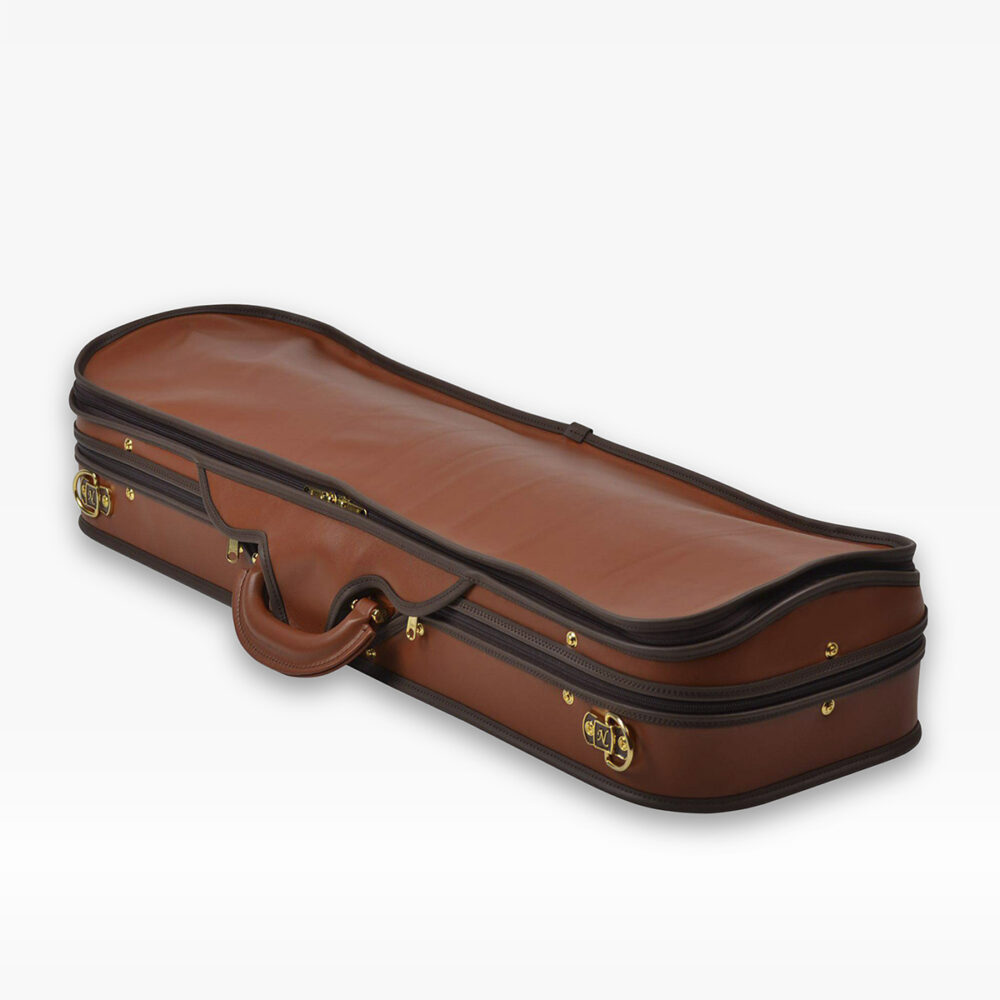 Negri Cases Diplomat Viola Cognac Brown Leather and Navy Blue