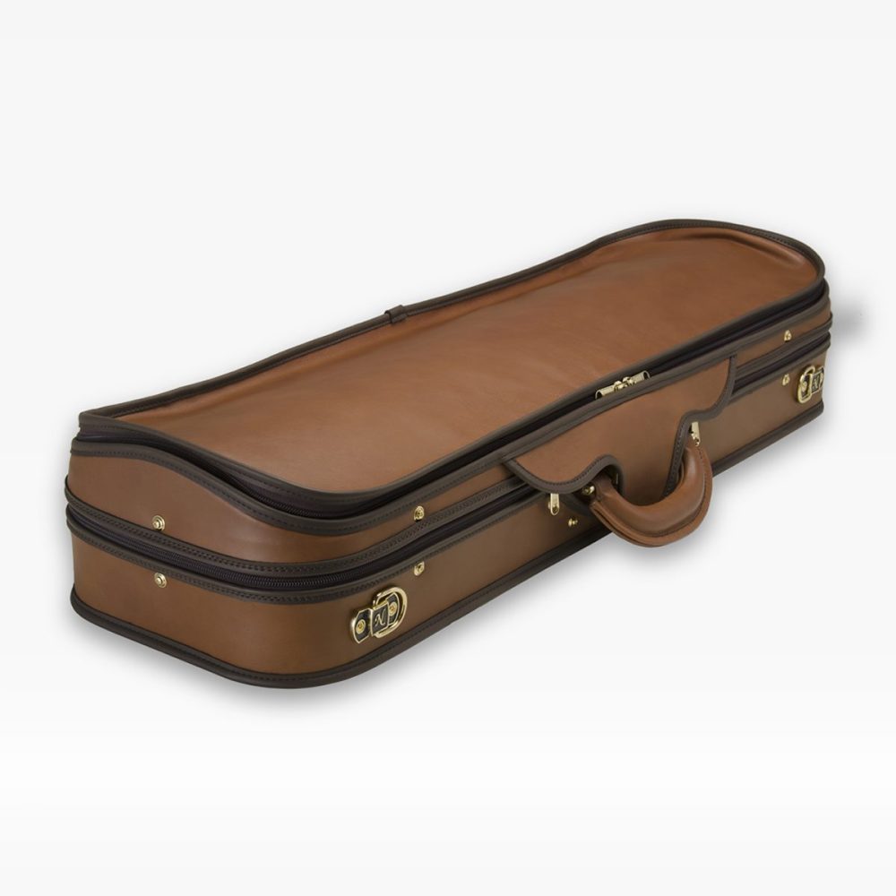 Negri Cases Diplomat Viola Cognac Brown Leather and Olive Green