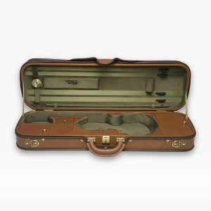 Negri Cases Diplomat Viola Cognac Brown Leather and Olive Green