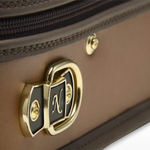 Negri Cases Diplomat Viola Cognac Brown Leather and Olive Green