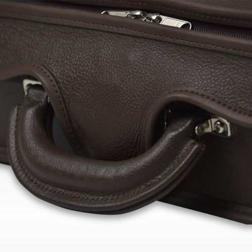 Negri Cases Milano Leather Chocolat Brown and Beige