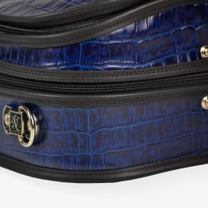 Negri - Cases -lord- croco- blue - violin -case- Mahogny- wood -3.
