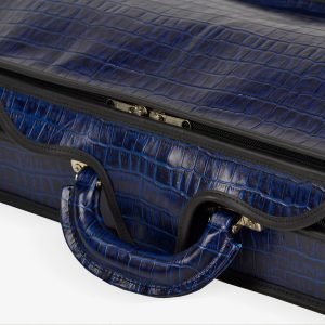 Negri - Cases -lord- croco- blue - violin -case- Mahogny- wood -4