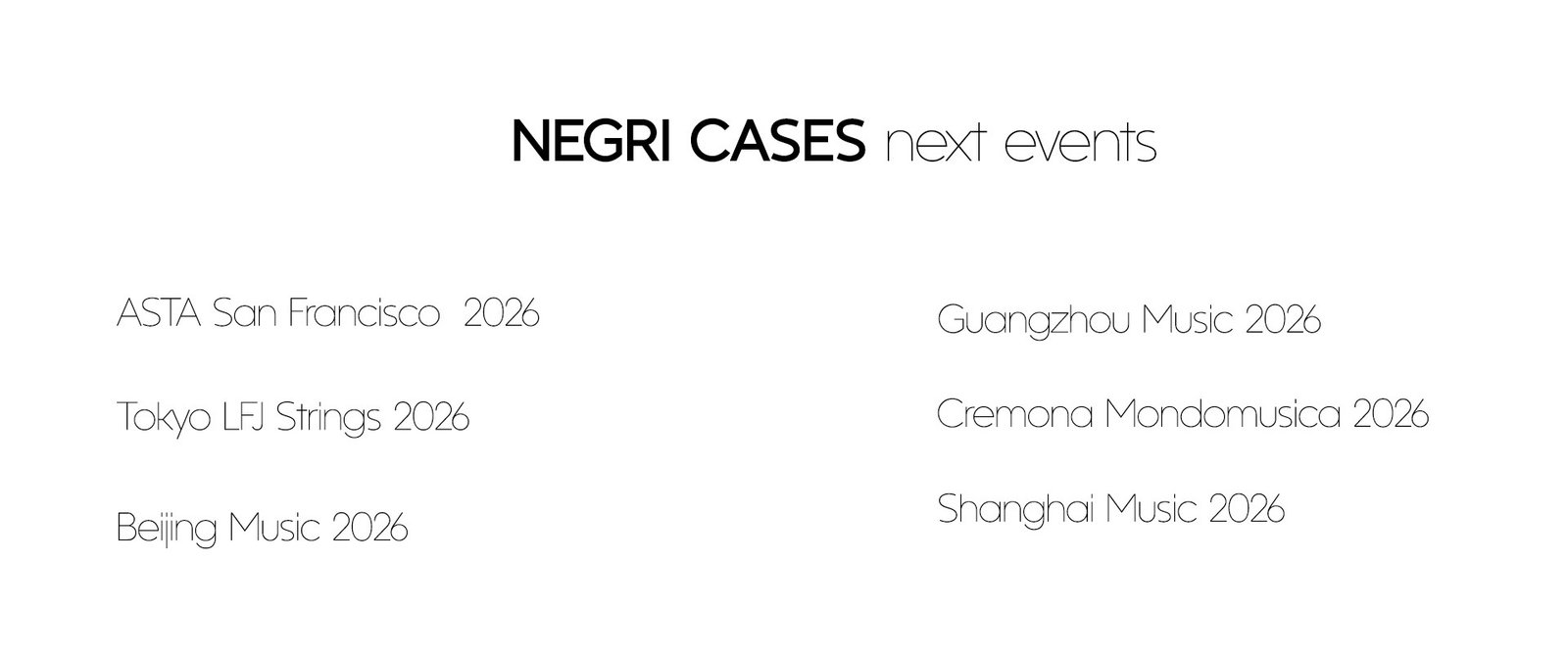 Negri Next events 2026
