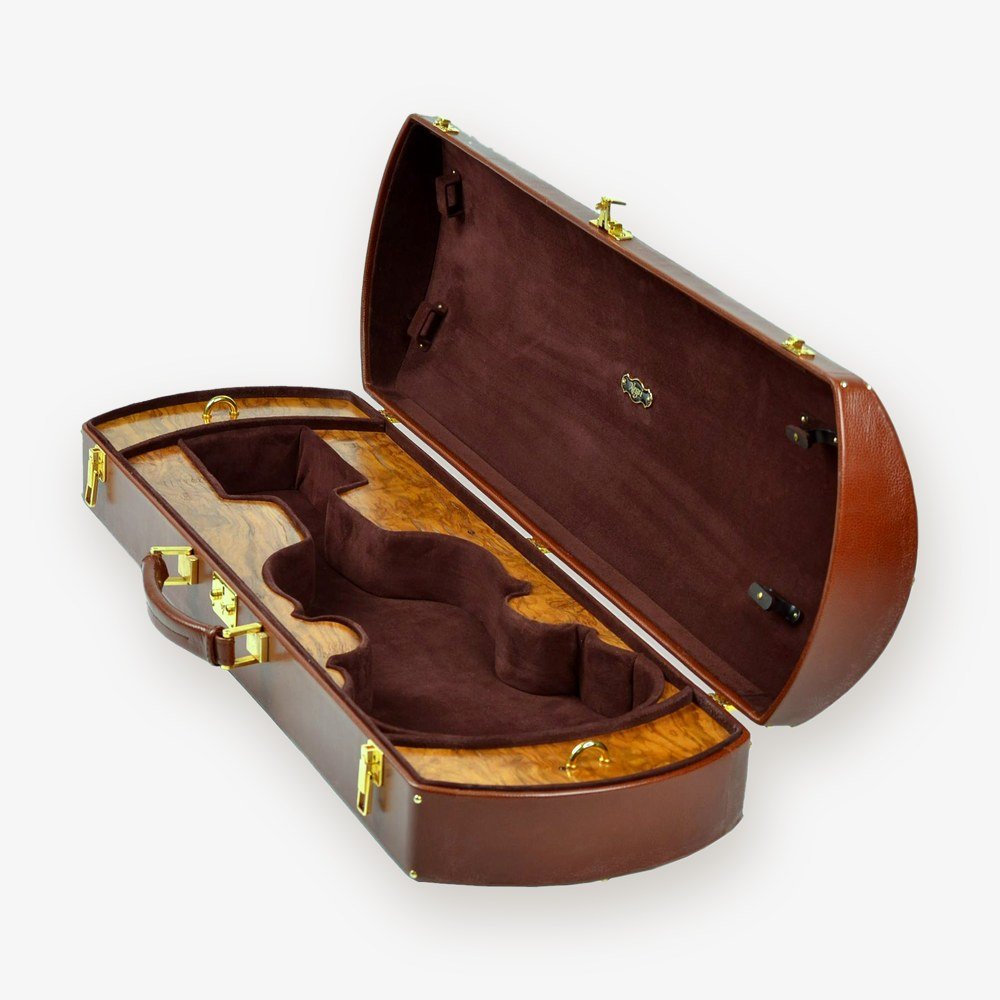Violinetui aus Holz und Leder