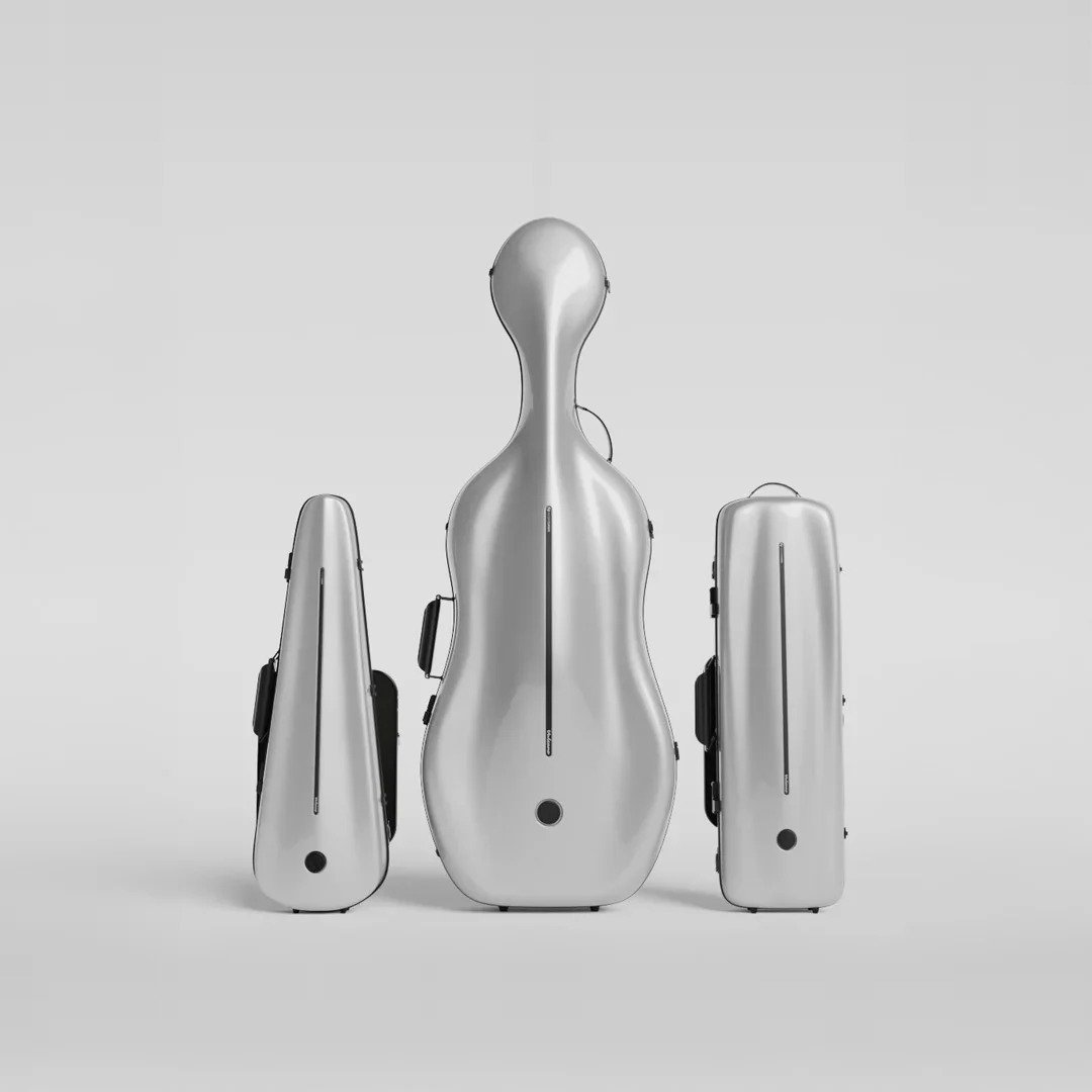 Vulcano carbon fiber cases for violin, cello and viola